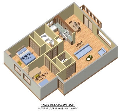 2 bedroom apartment layout